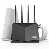 Amazboost Cell Phone Booster for Home, Band 12/17/13/5/4/2/25 Cell Phone Signal Booster, Boosts 5G/4G LTE Data Up to 5,000 sq ft, Compatible with All US Carriers, FCC Approved