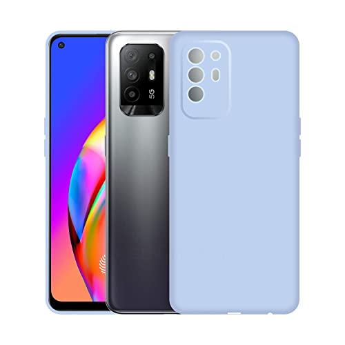Image of Case Creation Liquid TPU Silicone Cover for Oppo F19 Pro+ Soft Case,Anti-Dirty Slim Case Frosted Matte Cute Candy TPU Raised Bezel (Splash of Color) Back Case Cover for Oppo F19 Pro+ -Light Purple