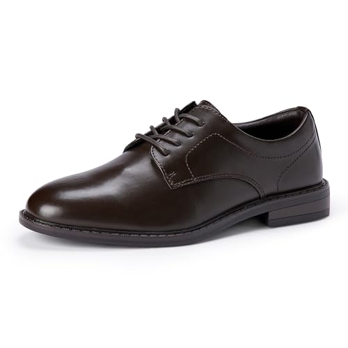 Amazon Essentials Boys Lace-up Derby Dress Shoes Brown 1 Little Kid