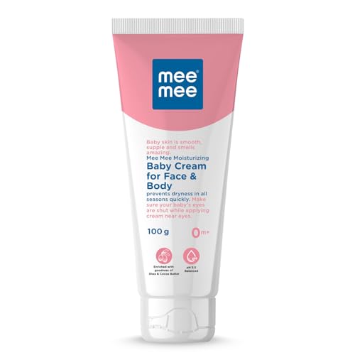 Image of Mee Mee Moisturizing Baby Cream For Face & Body, Shea & Cocoa Butter, 24 Hrs Moisturization - 100 g