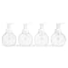 MHO Containers | Clear Foaming Soap Dispenser with White Pump Locking Mechanism BPA/Paraben Free PET Plastic 250mL/8.5fl oz - Set of 4