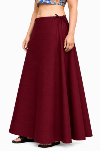 Image of CITIX Pure Cotton Petticoat for Woman Saree | Adujastable Drawstring Waist