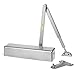 Dynasty Hardware Door Closer, Grade 1 Heavy Duty Commercial Hydraulic Closer, Self-Closing, Adjustable Spring Size 1-6, ADA Compliant, Surface Mount, Sprayed Aluminum, Series 8500