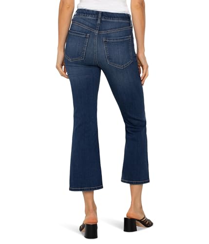 Liverpool Women's Gia Glider Pull on Flare W/Clean Finished Hem Jean 25.5in Inseam in Bonelli2