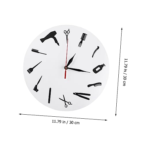 Horloge murale coiffure ronde Alipis décorative salon - 7