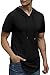 OLRIK Men's Hipster Hip Hop Short Sleeve T-Shirt With Zipper Trim Black XL