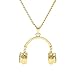 Produktbild Rap Schmuck Neue vergoldete Legierung Kopfhörer Anhänger Männer Hip Hop Halskette Schmuck Anhänger (Gold, Silber), Schmuck-Gold