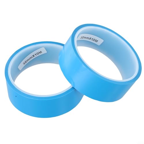 Forros para llantas de bicicleta de 10 m, material PET para llantas sin cámara, grosor de 0,1 mm, compatibles con llantas anchas, 2 unidades (ancho 32 mm × largo 10 m) miniatura 1