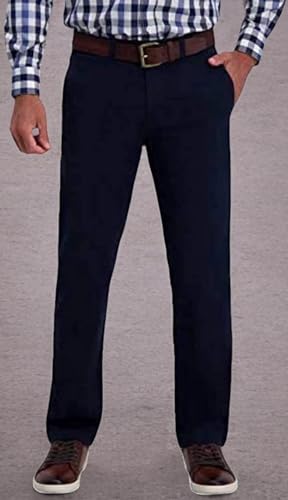 Haggar Men's Super Flex Waistband Performance Pant, Variety (36x34, Black)2