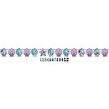 Disney Ariel Customizable Birthday Party Banner Decoration (1 Piece), Blue/Pink, 10 1/2'.