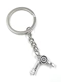 Onwomania Llavero Llavero Plata Metal secador de Pelo secador de Pelo Colgante