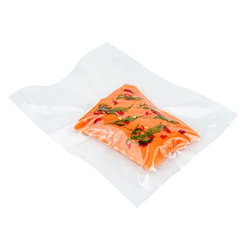 Image of Restaurantware Fresh Hero 6 x 8 Inch Vacuum Sealer Bags 100 Food Storage Bags - 3 mil Thick Microwavable Clear Plastic Sous Vide Bags Freezable For Storing Food Or Sous Vide Cooking
