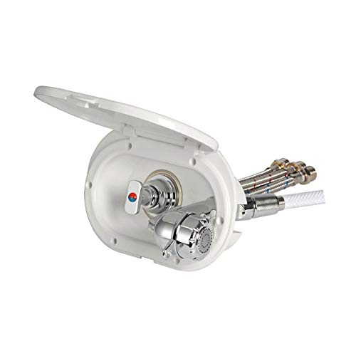 Kit douche pont Osculati ovale blanc avec flexible PVC 4 mètres