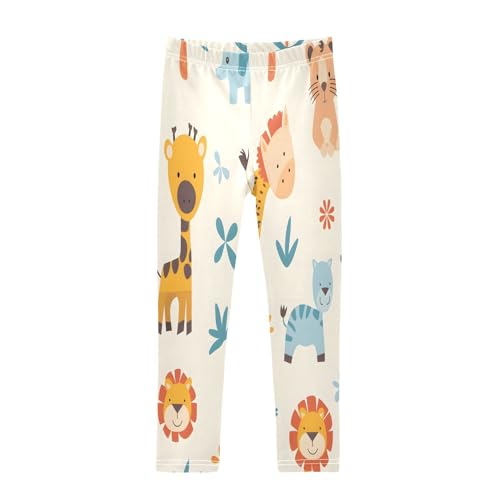 Bolaz Toddler Girls Leggings Printed Yoga Pants Leggings Lion Giraffe for Kids