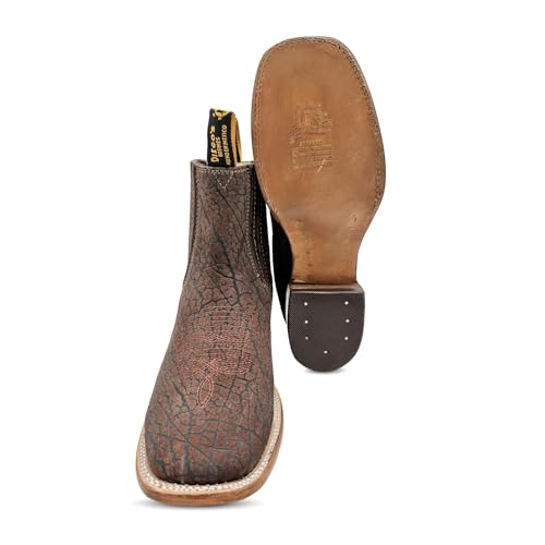 Mens Square Toe Ankle Western Cowboy Boot Dress Ankle Chelsea Boots3