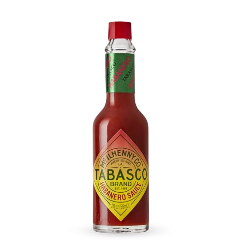 Image of TABASCO Brand Habanero Sauce, Spicy & Fruity Habanero Hot Sauce, Glass Bottle, Jamaican-Style, Packed with Heat, Great for Wing Sauce, Shrimp Kabobs, & More, 2 Fl Oz (Pack of 1)