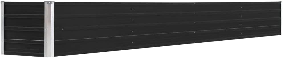 vidaXL garden raised bed 320x40x45 cm Galvanized steel Anthracite
