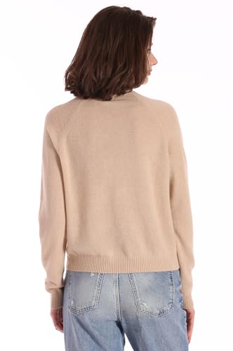 Image of Minnie Rose Womens Long Sleeve Shrunken Crew Cashmere Sweater
