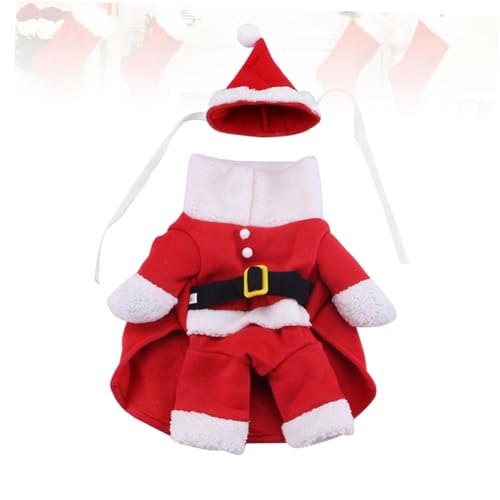 Disfraz para perro Santa de Navidad talla S color rojo miniatura 5