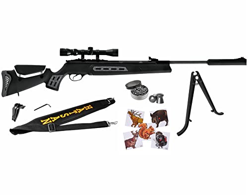 Hatsan Mod 125 Spring Sniper Combo .25 Cal Air Rifle with Included Wearable4U 100x Paper Targets and 150x .25 Cal Lead Pellets Bundle