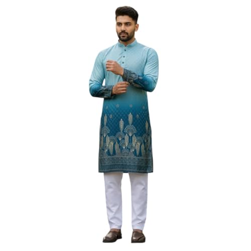 Image of Trustous Men's Traditional Kurta for Men | Ethnic Wear Kurta for Festive, Wedding & Casual Occasion | Stylish Regular Fit Kurta for Men
