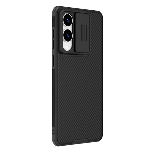 Image of Nilkin Classic Series Compatible for Samsung S25 Edge Case with Camera Cover, [Camera Lens Protector] [Scratch-Resistant] [360 Full Protection] Shockproof Slim Phone Case (Black, S25 Edge)