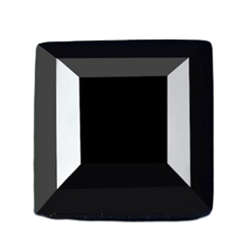 Pierre facettée onyx noir naturel 9mm forme coussin idéale pour concevoir un pendentif