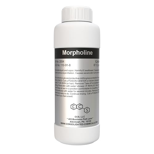 Morpholine - High Purity | Premium Industrial & Laboratory Grade Chemical for Water Treatment, Rubber Manufacturing, and Chemical Synthesis | (100mL (3.3 Fl Oz))