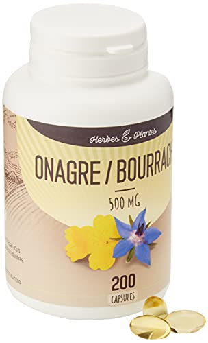 Herbes Et Plantes Onagre/Bourrache 200 Capsules 500 mg - L'emballage peut varier