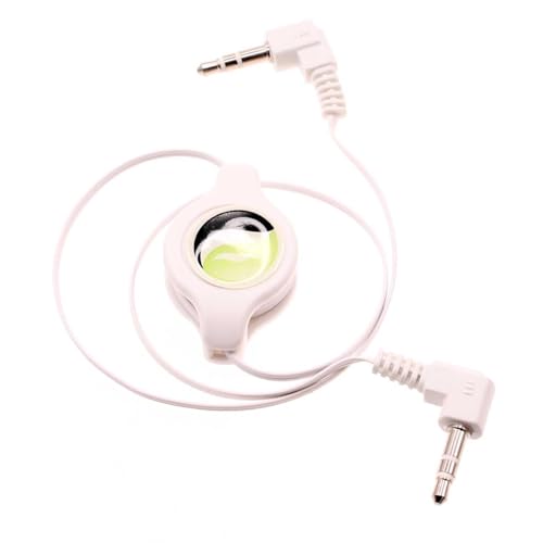 Cable auxiliar retráctil Jack 3.5mm blanco