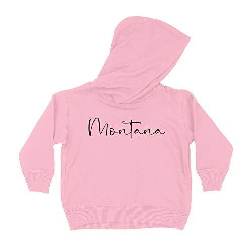 Script Montana Kids Hoodie Sweatshirt Toddler 2T Light Pink