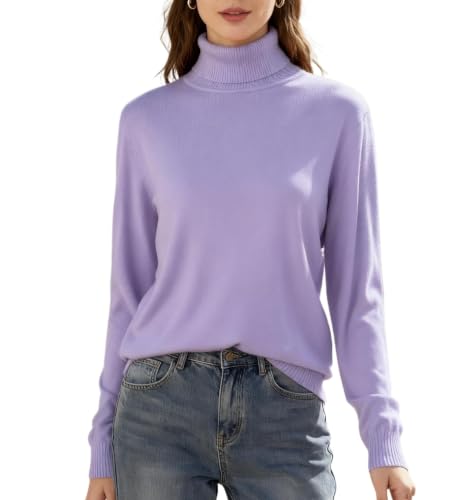 Image of SANGTREE Women's Turtleneck Sweaters Long Sleeve Pullover Tops | Breathable Lightweitht Fabric| Fall Winter Fashion Outfits| Perfect for Daily,Office,Vacations,Holiday,Family Gatherings Etc.