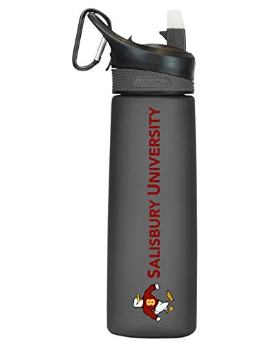 Salisbury University Tritan Plastic Frosted Sport Bottle, Design-2 - Black