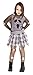 Rubies Costume Punky Ghost da bambina, con maglietta, copricuscino, mezzi, cintura, gonna e calze, originale, halloween, carnevale e natale
