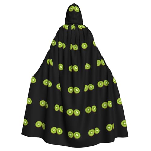 WHJSSF Capa con capucha para adultos con estampado de kiwi verde, para Halloween, capa con capucha súper grande sin cremallera