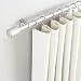 AmazonBasics - Barra para cortinas con remates con tapas, 91-182 cm, Níquel