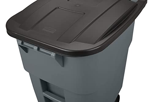Rubbermaid Commercial Products Brute Rollout Trash/Garbage Can/Bin with Wheels, 50 GAL, for Restaurants/Hospitals/Offices/Back of House/Warehouses/Home, Gray - Thumbnail 7