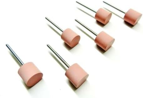 Silicone Pink Cylinder Polisher Extra Fine Mounted 12.5 x 14mm Made in Germany Pack of 10 by JTS