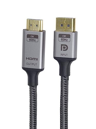 PremiumCord DisplayPort 1.4 to HDMI 2.1 M/M, DP 1.2 to HDMI 2.0 Adapter Cable Compatible with Video 8K @ 60Hz, 4K @ 144Hz - Image 3