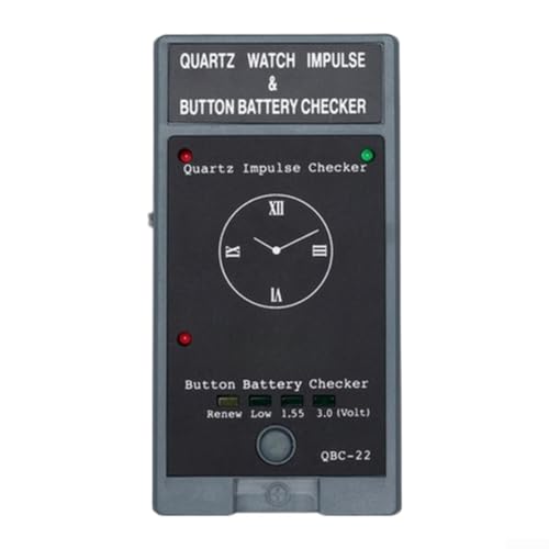 Probador de movimiento de reloj de doble voltaje 1,5 V 3 V para diagnóstico de cuarzo - Herramienta de monitor en tiempo real con luz de sonido - Caja compacta de ABS de 120 x 63 mm