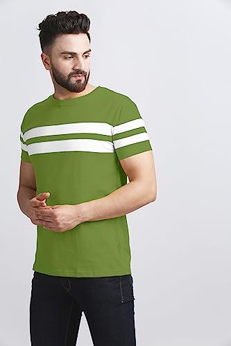 Image of AUSK T-shirt for Mens Double Stripes on Chest
