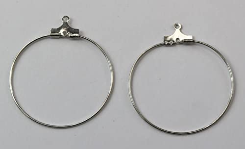 Pendientes ARO Fino 30 MM 20 Unidades - Baño Plateado Cover