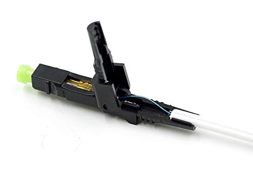 20Pcs Leite Sc Apc Fiber Optic Quick Connectors With Matched Tools Fiber Reusable Connectors Single Mode Mechanical Fast Connectors Adapter For Ftth Catv Network Instrument #TOP2