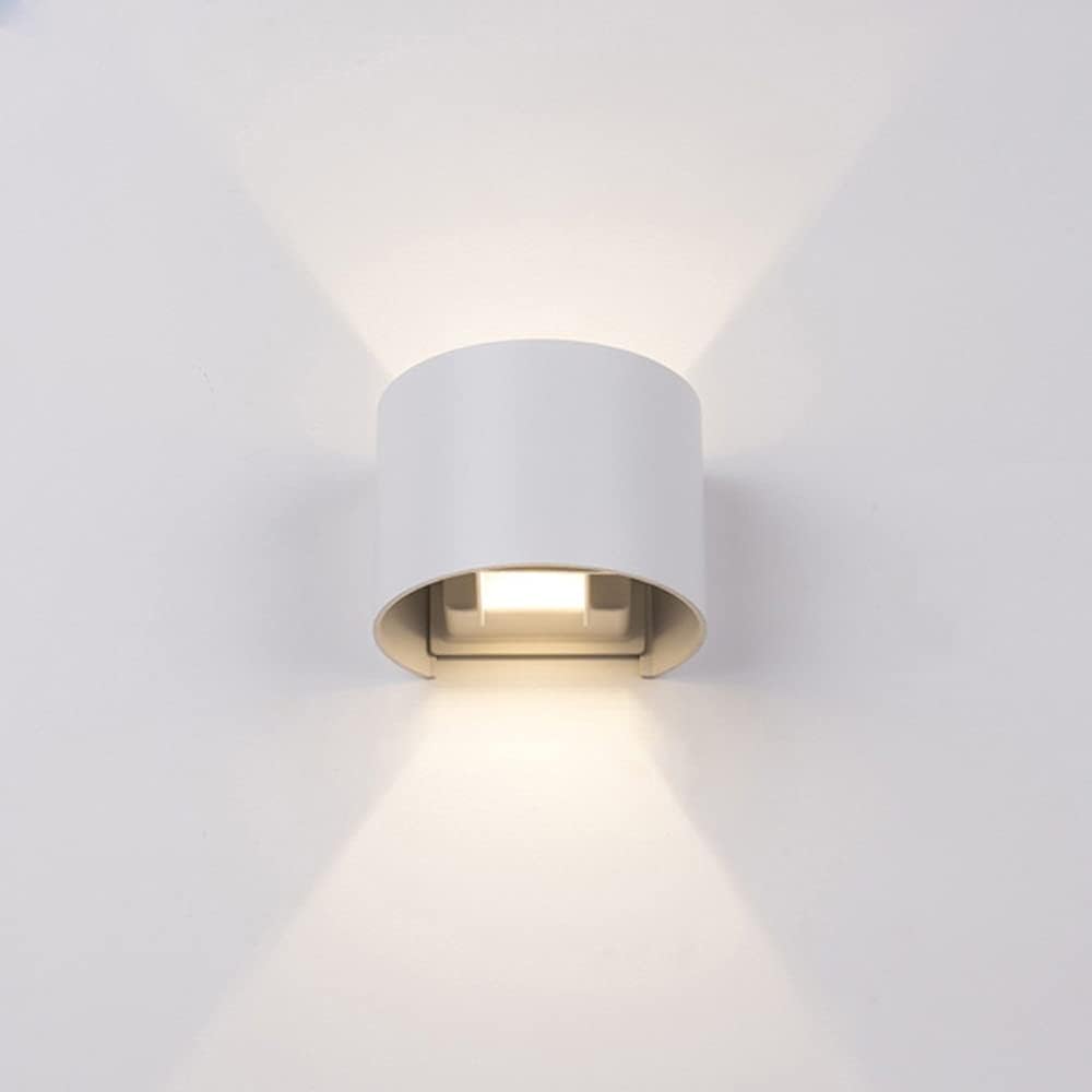 SXSCARKX Semi-Circular Led Aluminum Wall Light, Moisture-Proof Up Down Sconce Outdoor, Adjustable Light Angle On The Corridor Aisle Outdoor Courtyard Industrial