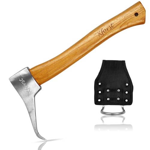 Xforst X-P500 BX Sappie Sapie Handsappie, Forstwerkzeug, ideal für die Handhabung von Holzstücken, Holzstämmen. Mit Griff aus amerikanischem Hickory-Holz, leicht und robust. Inklusive Hammerhalter.