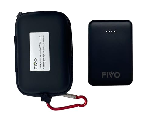 FIVO Portable Charger 5000mAh 5V 2A Power Bank with USB Cable, Carrying case and Hook for Mobile Phone, iPhone, iPad, Samsung Galaxy and More (1 Pack)