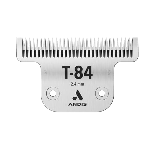Andis 21641, Ultra Edge Dog Clipper Blade Carbon-Infused Steel with Exclusive Hardening Process, Long-Lasting Blades, 3/32-Inch Cut Length for Dogs & Medium-Sized Animals, Size-T-84, Chrome