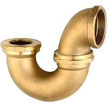 ZM 2" x 1-1/2" Cast Brass Sink Drain P-Trap LA Sytle