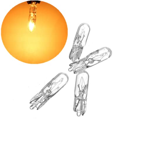 Zmshun 10Pcs 24V 1.2W 286 T5 W2W 37 74 Car Bulb Halogen Bulbs Lamp Automobile Wedge Dashboard Gauge Instrument Lights T5 Dash Lamp Car Interior Replacement Bulbs Dc24V T5 Lamp 4300K Yellow #TOP1
