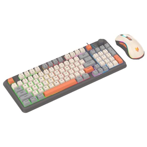 94Keys K820 Q[~OL[{[hƃ}EXZbg 3 J[}b`O ~bNX LED Cg 19 L[ Ȃ obNCgtL[{[h 94 L[Q[~OL[{[h K82 Q[L[{[hƃ}EX USB R[ht 3 F
